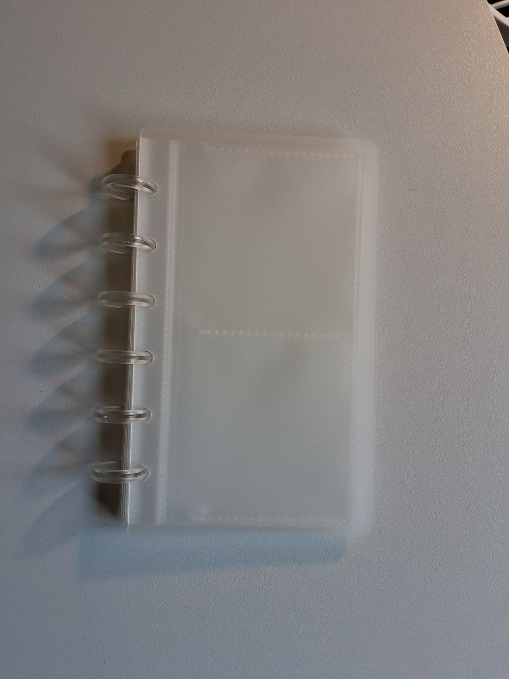 Clear Frosted A6 Disc Bound 2 pocket - Transparent